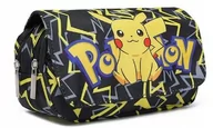 Piórniki - Piórnik POKEMON młodzieżowy Szkolny Przedszkolny dwukomorowy - Czarny 2 - miniaturka - grafika 1