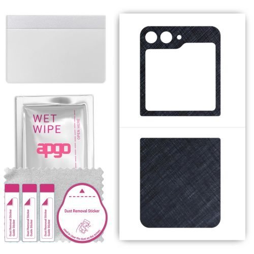 folia naklejka skórka strukturalna na TYŁ do Samsung W24 Flip - Tytan Niebieski - apgo SKINS