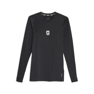 Męska koszulka z długim rękawem do koszykówki Hoops Team PUMA Black - Koszulki sportowe męskie - miniaturka - grafika 1