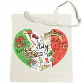 Torby i wózki na zakupy - Włochy Serce Torba Ekologiczna Modna - miniaturka - grafika 1