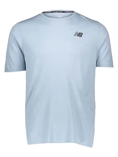 New Balance Koszulka sportowa w kolorze błękitnym - Koszulki sportowe męskie - miniaturka - grafika 1