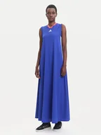 Sukienki - adidas Sukienka codzienna Tiro Cut 3-Stripes Soft Mesh JW6819 Niebieski Regular Fit - miniaturka - grafika 1