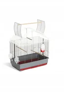 Klatki i wyposażenie dla ptaków - Klatka dla ptak�w, OLGA, szaro-czerwony, 59 x 36 x 66 cm - miniaturka - grafika 1