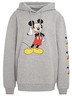 Disney Myszka Miki Etui Na Telefon Nadruk Szary Marl Damska Bluza Z Kapturem Recovered, wielobarwny, M - Etui na dokumenty i karty - miniaturka - grafika 1