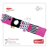 Zabawki sensoryczne - Moms Care Książeczka zabawka niemowlęca różowa - miniaturka - grafika 1