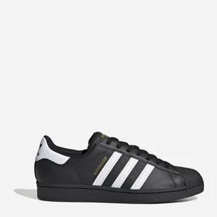 Trampki męskie ze skóry naturalnej do kostki adidas Originals Superstar EG4959 41.5 (UK 7.5) Czarne (4062051419213) - Trampki męskie - miniaturka - grafika 1