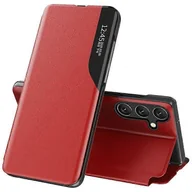 Etui i futerały do telefonów - Etui na telefon do Samsung Galaxy S25 + (Plus), stojak Pełna ochrona Skórzany pokrowiec na telefon Czerwony - miniaturka - grafika 1