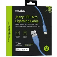 Kable USB - INNOSTYLE JAZZY KABEL USB LIGHTNING MFI SZYBKIEGO ŁADOWANIA DO IPHONE KEVLAR 2M NIEBIESKI - miniaturka - grafika 1