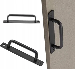 Uniwersalny uchwyt drzwiowy meblowy mocowanie szuflady rączka LOFT czarna - Meble modułowe i akcesoria - miniaturka - grafika 1
