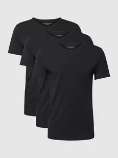 T-shirt z zaokrąglonym dekoltem w serek w zestawie 3 szt. - Koszulki męskie - miniaturka - grafika 1