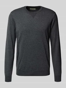 Sweter z dzianiny z okrągłym dekoltem model ‘Bruton’ - Swetry męskie - miniaturka - grafika 1