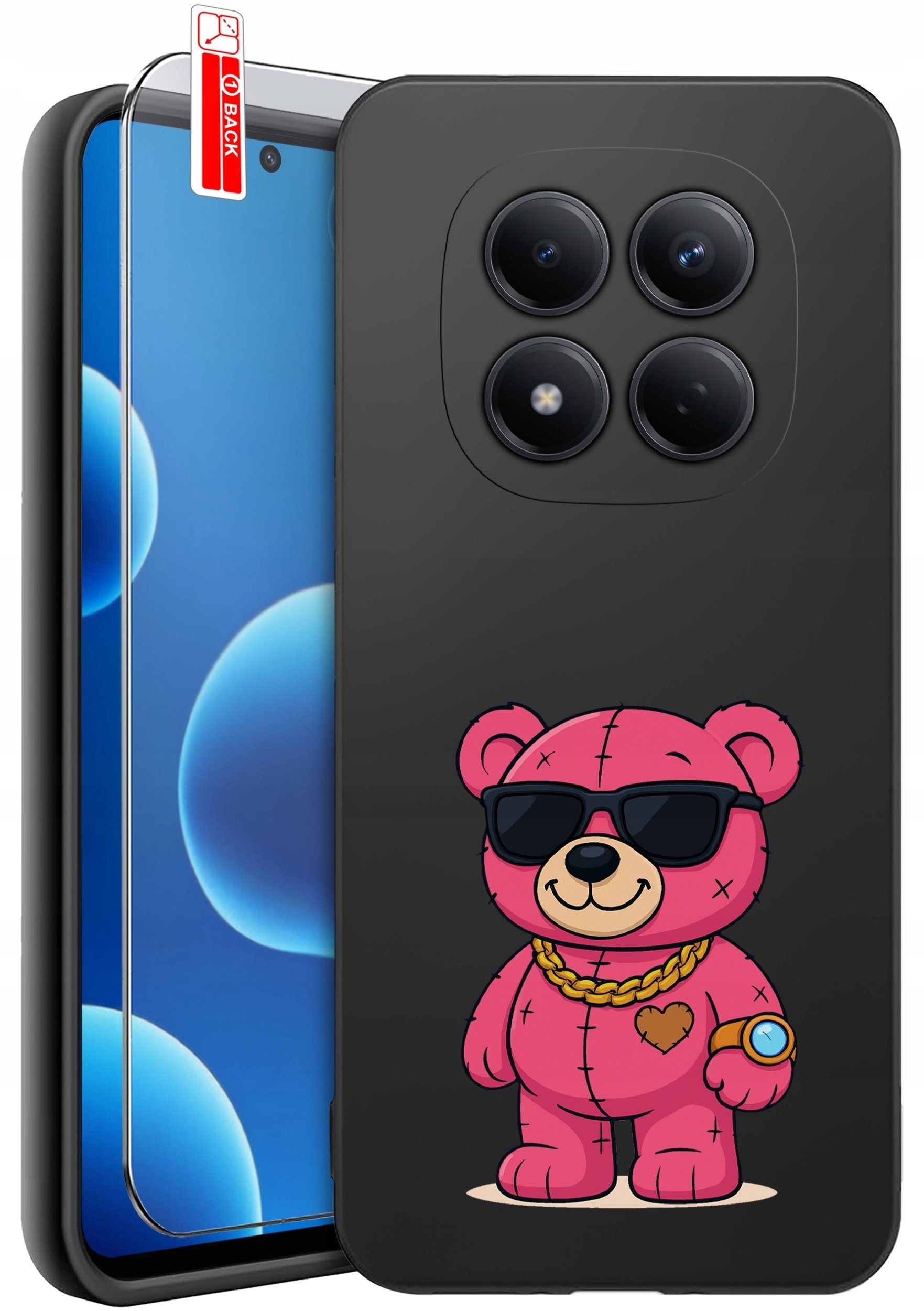 krainaGSM ETUI do Xiaomi Redmi Note 15 Pro 4G WZORY SILIKONOWE MATT CASE + SZKŁO