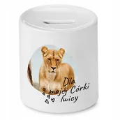 Skarbonki - SKARBONKA DLA CÓRKI DLA MOJEJ CÓRKI LWICY PREZENT z Nadrukiem ze Zdjęciem - miniaturka - grafika 1