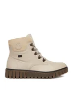 Botki damskie - Rieker Trzewiki CEO-Y3433-60 Beżowy - miniaturka - grafika 1