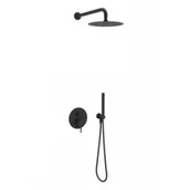 Stelaże i zestawy podtynkowe do WC - EXCELLENT AREX.SET.1247BL Pi Zestaw prysznicowo-wannowy podtynkowy 3F czarny - miniaturka - grafika 1