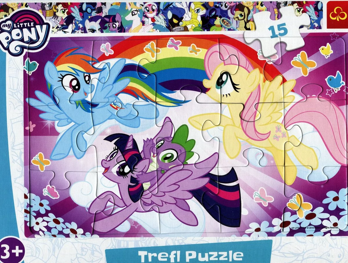 Trefl Puzzle 15el ramkowe Zabawa kucyków MLP 31280