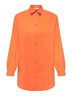 Koszule damskie - ONLY Koszula damska, klasyczna, Persimmon Orange, XS - grafika 1