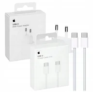 Ładowarki do telefonów - ORYGINALNA ŁADOWARKA APPLE 20W SZYBKA + KABEL USBC-USBC 1M DO IPHONE 15, 16 - miniaturka - grafika 1