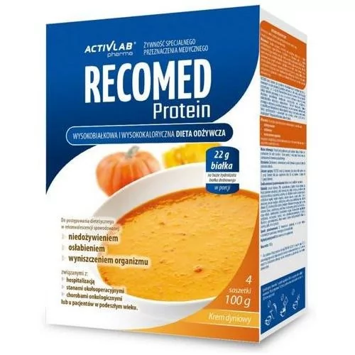 Recomed Protein, Proszek O Smaku Dyniowym, 4x100g