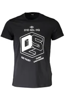 Koszulki i topy damskie - DIESEL T-SHIRT Z KRÓTKIM RĘKAWEM MĘSKI CZARNY - miniaturka - grafika 1