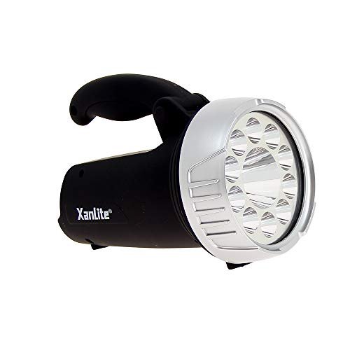 Xanlite PR350 200 lumenów-oświetlenie 2H autonomia projektor LED zakres oświetlenia 10 m lampa akumulatorowa światło zimna biel-PR350 tworzywo sztuczne czarny/szary