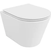 Miski WC - Mexen Rico miska wc Rimless Tornado z deską wolnoopadającą slim, duroplast, biała połysk - 30720400T - miniaturka - grafika 1