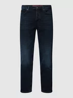 Spodnie męskie - Jeansy o kroju slim fit z detalami z logo model ‘HUGO’ - miniaturka - grafika 1