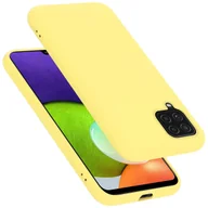 Etui i futerały do telefonów - Pokrowiec Do Samsung Galaxy A22 4G / M22 / M32 4G Etui w LIQUID ŻÓŁTY TPU Silikon Case Cover Obudowa Ochronny Cadorabo - miniaturka - grafika 1