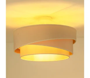 Duolla - Żyrandol natynkowy KOBO 1xE27/15W/230V śr. 45 cm kremowy - Lampy sufitowe - miniaturka - grafika 1