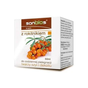 Sanbios SANBIOS KREM Z ROKITNIKIEM 50 ML SB314 - Kremy do twarzy - miniaturka - grafika 1