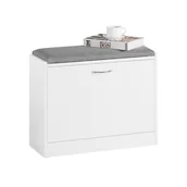 Szafki na buty - SoBuy FSR16-K-W Ławka z siedziskiem i klapką - miniaturka - grafika 1