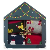 Skarpetki męskie - Zestaw 4x Kolorowe Męskie Skarpetki SOXO GOOD STUFF wesołe Święta Boże Narodzenie Prezent-40-45 - miniaturka - grafika 1