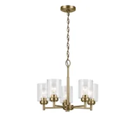 Lampy sufitowe - Kichler KL-WINSLOW5-NBR - Żyrandol na łańcuchu WINSLOW 5xE27/60W/230V mosiądz - miniaturka - grafika 1