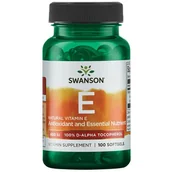 Witaminy i minerały dla sportowców - SWANSON Natural Vitamin E 400 IU 100caps - miniaturka - grafika 1