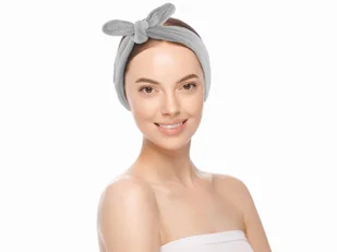 Szara Opaska Na Głowę Kosmetyczna Do Włosów ACTIVE - Pojemniki łazienkowe - miniaturka - grafika 1