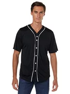 Koszulki męskie - Urban Classics Baseball Jersey Męski T-Shirt, Czarny, M - miniaturka - grafika 1