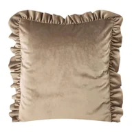 Poszewki na poduszki - Euro Firany Poszewka 45 x 45 Eurofirany Velvet 25/F C. Beż 1217085 - miniaturka - grafika 1