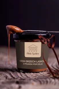 Krem orzech laskowy z pyłkiem pszczelim - Konfitury, marmolady, powidła - miniaturka - grafika 1