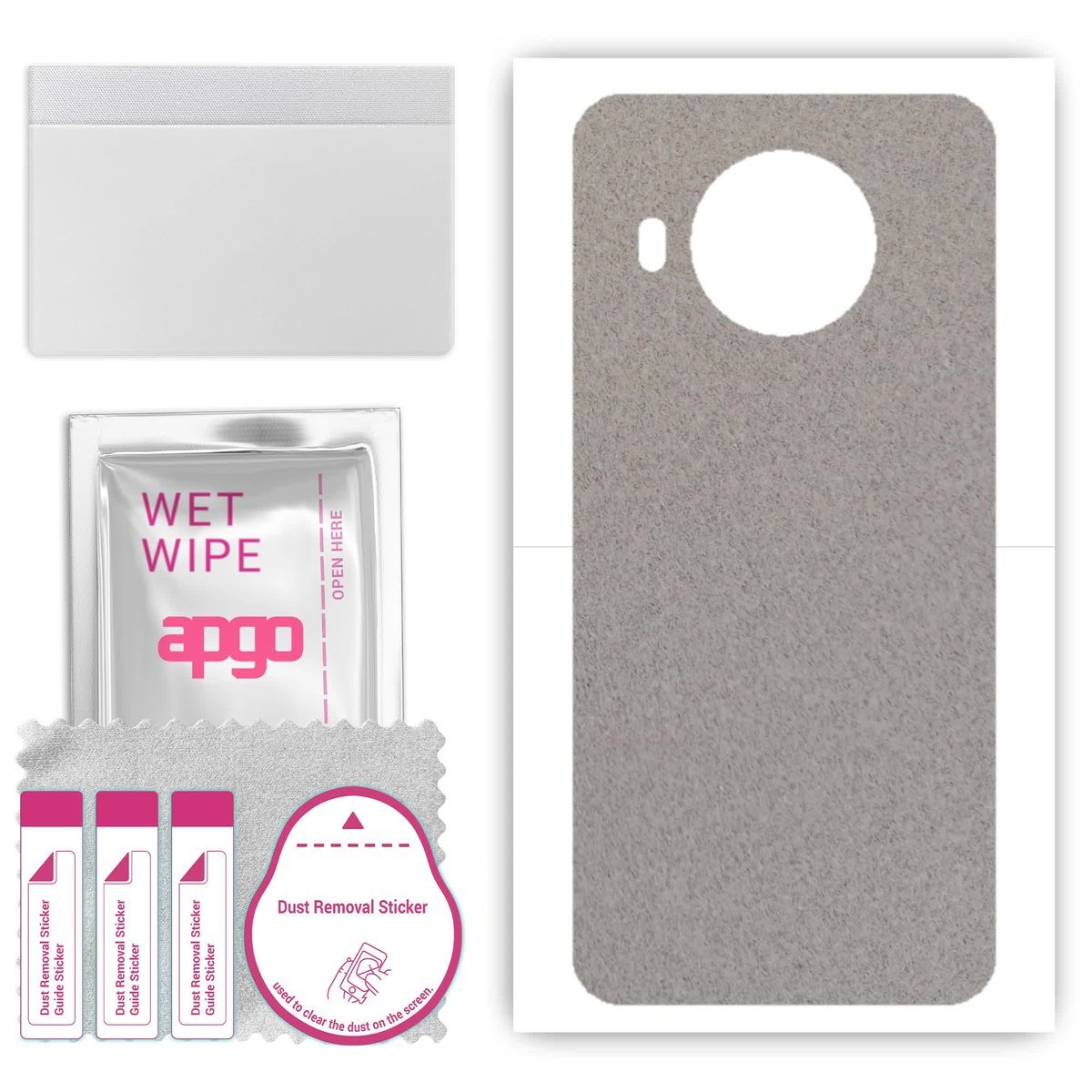 Folia naklejka skórka strukturalna na TYŁ Zamsz do Nokia X20 - Zamsz Szary - apgo SKINS