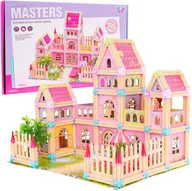 Zabawki zręcznościowe - DREWNIANY DOMEK DLA LALEK 234 elementy Model : WF251-6 - miniaturka - grafika 1