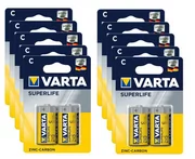 VARTA Superlife Batterie R14 / Baby – 1,5V, 3000 MAh, 2 Stück, Für Wecker, Fernbedienungen & Einfache Geräte