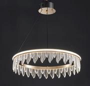 Lampy sufitowe - Lampa Organic Kryształowe Liście Złota Lampa 60 cm Led 22793 - miniaturka - grafika 1