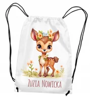 Plecaki worki - Worek Plecak do przedszkola szkoły na buty kapcie Sarenka dowolne Imię - miniaturka - grafika 1