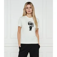Koszulki i topy damskie - Karl Lagerfeld T-shirt IKON SKETCH Regular Fit - miniaturka - grafika 1
