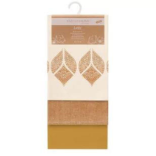 Ręcznik kuchenny LETTY kolor musztardowy drukowany motyw nowoczesny styl klasyczny 50x70 ameliahome - KIT/AH/LETTY/MIX/STAMP/CAR - Ręczniki - miniaturka - grafika 2