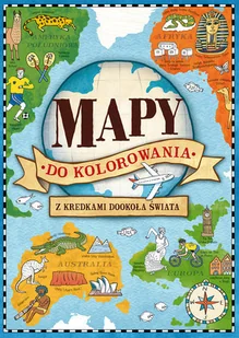 Mapy do kolorowania Z kredkami dookoła świata - Wydawnictwo Olesiejuk - Książki edukacyjne - miniaturka - grafika 1