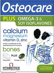 Suplement diety Vitabiotics Osteocare Plus Omega-3 & Soy Isoflavones suplement diety 84 tabletek/kapsułek (5021265227396) - Witaminy i minerały - miniaturka - grafika 1