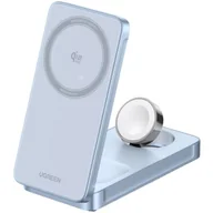 Ładowarki do telefonów - Ładowarka indukcyjna UGREEN W757 MagFlow QI2 3w1 25W Szary - miniaturka - grafika 1