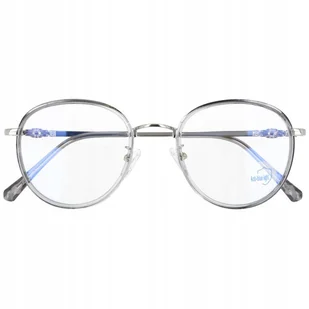 Okulary Lenonki filtr światła niebieskiego BLUE LIGHT do komputera zerówki 2548-2 srebrno-szare - Okulary korekcyjne, oprawki, szkła - miniaturka - grafika 1