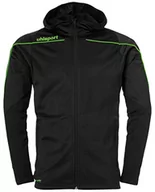 Kurtki i płaszcze dla chłopców - uhlsport Kurtka dziecięca Stream 22 Track Hood Jacket unisex czarny czarny/zielony fluorescencyjny 152 - miniaturka - grafika 1